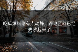 吃瓜爆料刚有点动静，评论区就已经先吵起来了