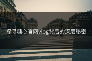 探寻糖心官网vlog背后的深层秘密