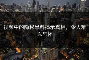 视频中的隐秘黑料揭示真相，令人难以忘怀