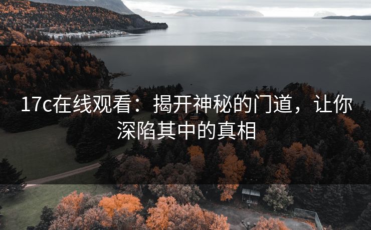 17c在线观看：揭开神秘的门道，让你深陷其中的真相